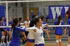 VB vs WSU  Wheaton Women's Volleyball vs Worcester State University. - Photo by Keith Nordstrom : Wheaton, Volleyball